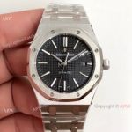Fake Audemars Piguet Royal Oak Stainless Steel Black Watches 41mm Perfect Gifts